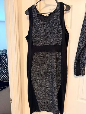 Torrid 2 piece work set dress & blazer Black and Gray Sleeveless Sheath Dress